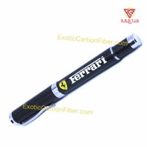 Ferrari Carbon Fiber Pen White Text and Shield
