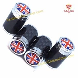 British Flag Tire Valve Caps