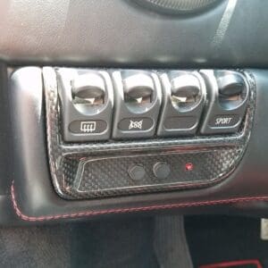 Carbon fiber steering wheel alarm in black color