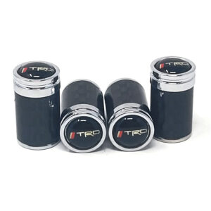 Toyota TRD Tire Valve Caps Small Logo Exotic Carbon Fiber