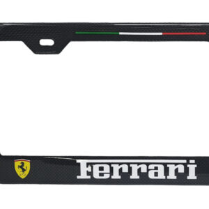 Ferrari Frame Scuderia White Text Italy Stripe Exotic Carbon Fiber