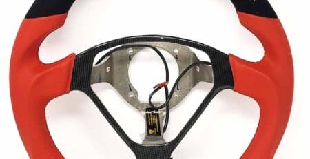Ferrari 360 Red Suede Carbon Fiber Steering Wheel