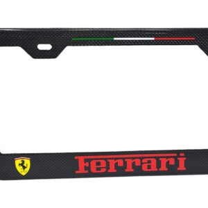 Ferrari Frame Red Text Scuderia Italy Stripe Exotic Carbon Fiber