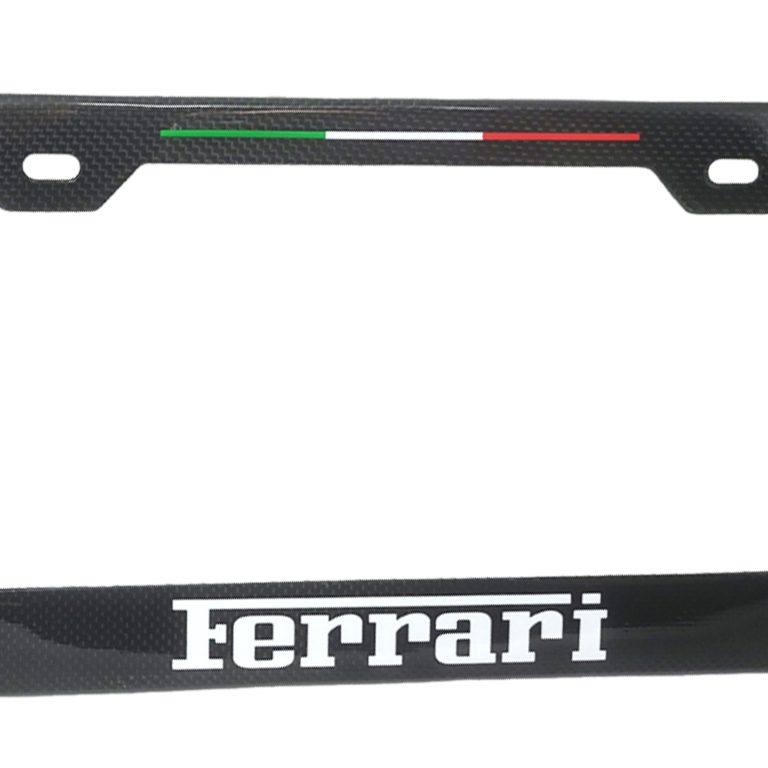 Ferrari Frame White Text Only Italy Stripe Exotic Carbon Fiber