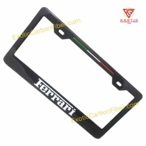 Ferrari Frame White Text Only Italy Stripe