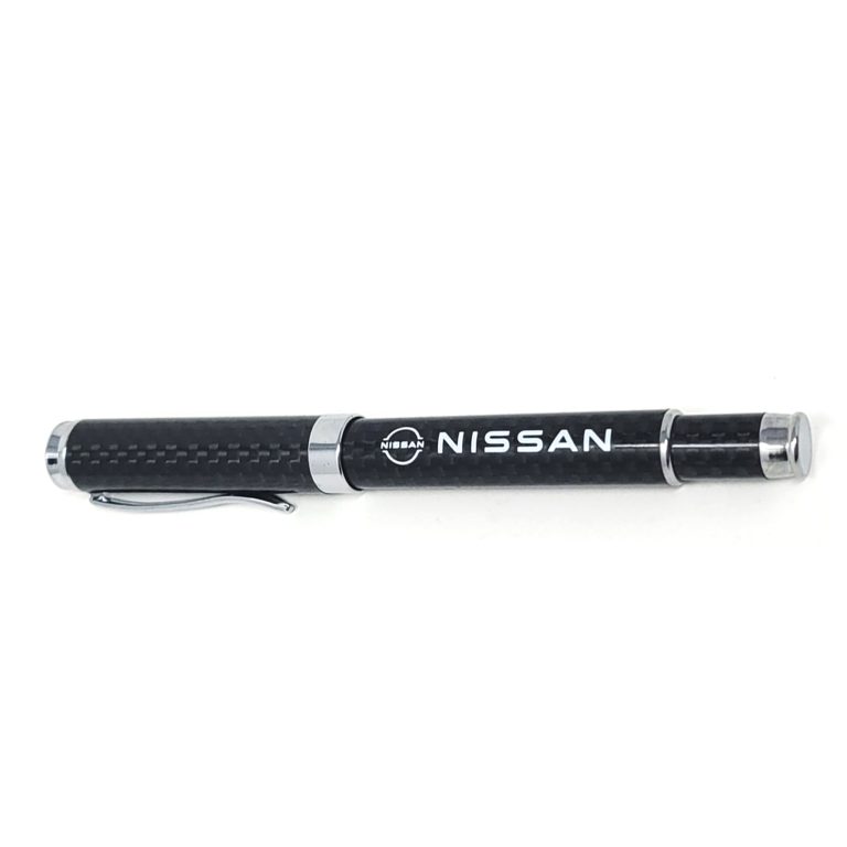 Nissan Carbon Fiber Pen New Logo Gray Text Exotic Carbon Fiber