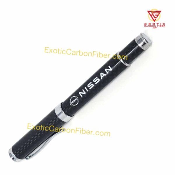 Nissan Carbon Fiber Pen New Logo Gray Text