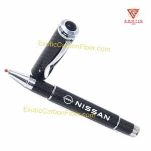 Nissan Carbon Fiber Pen New Logo Gray Text