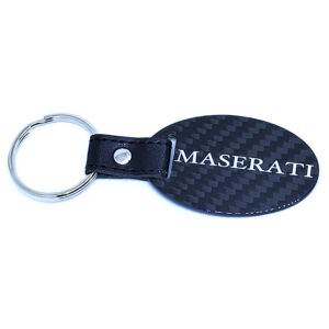 Maserati Key Fob New Silver Trident Logo Exotic Carbon Fiber