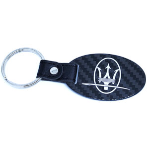 Maserati Key Fob New Silver Trident Logo Exotic Carbon Fiber