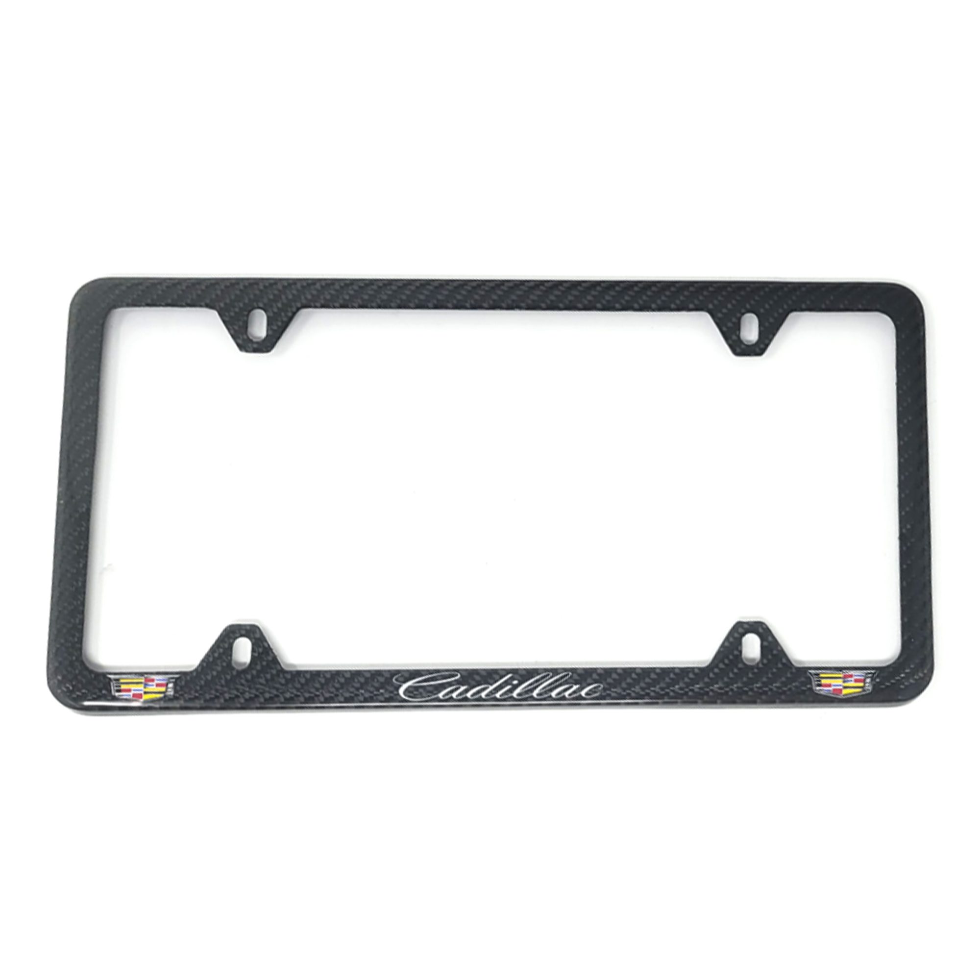 GMC Denali in 3D on on Real Carbon Fiber Finish ABS Plastic License Plate Frame