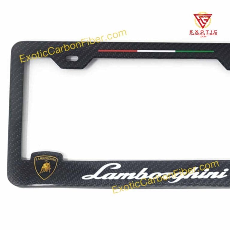 Lamborghini Tab Carbon Fiber License Frame
