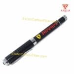 Ferrari Red Text Carbon Fiber Pen Scuderia Logo