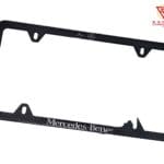 LP147_Mercedes_Benz_4_Hole_Thin_Silver_Text_Logo_Top_Plate_Frame