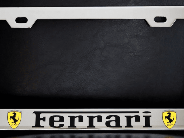 ferrari carbon fiber license plate frame