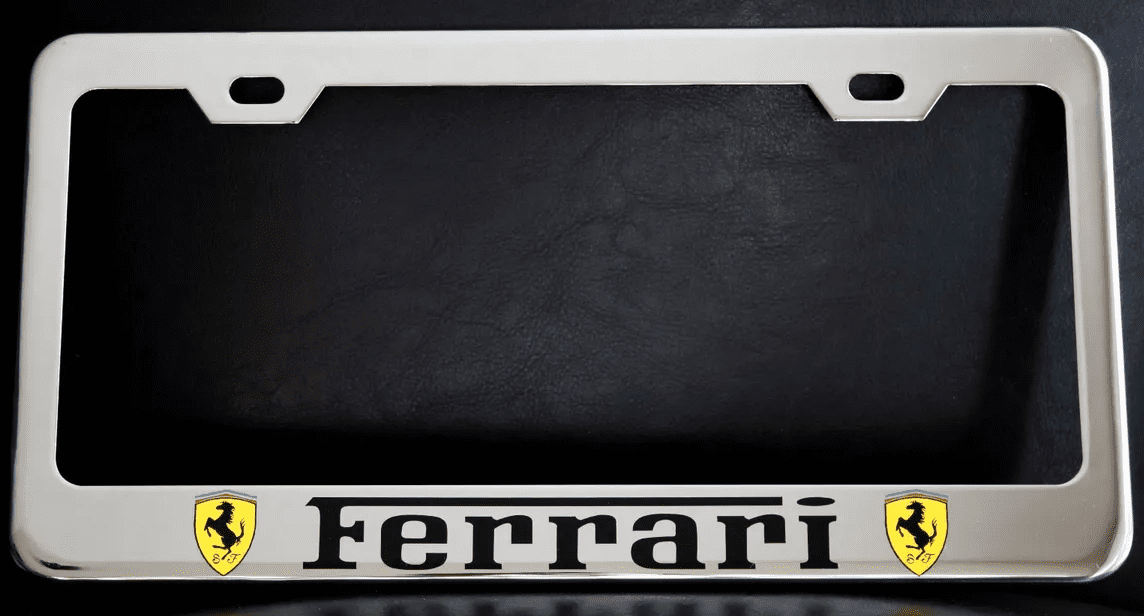 ferrari carbon fiber license plate frame