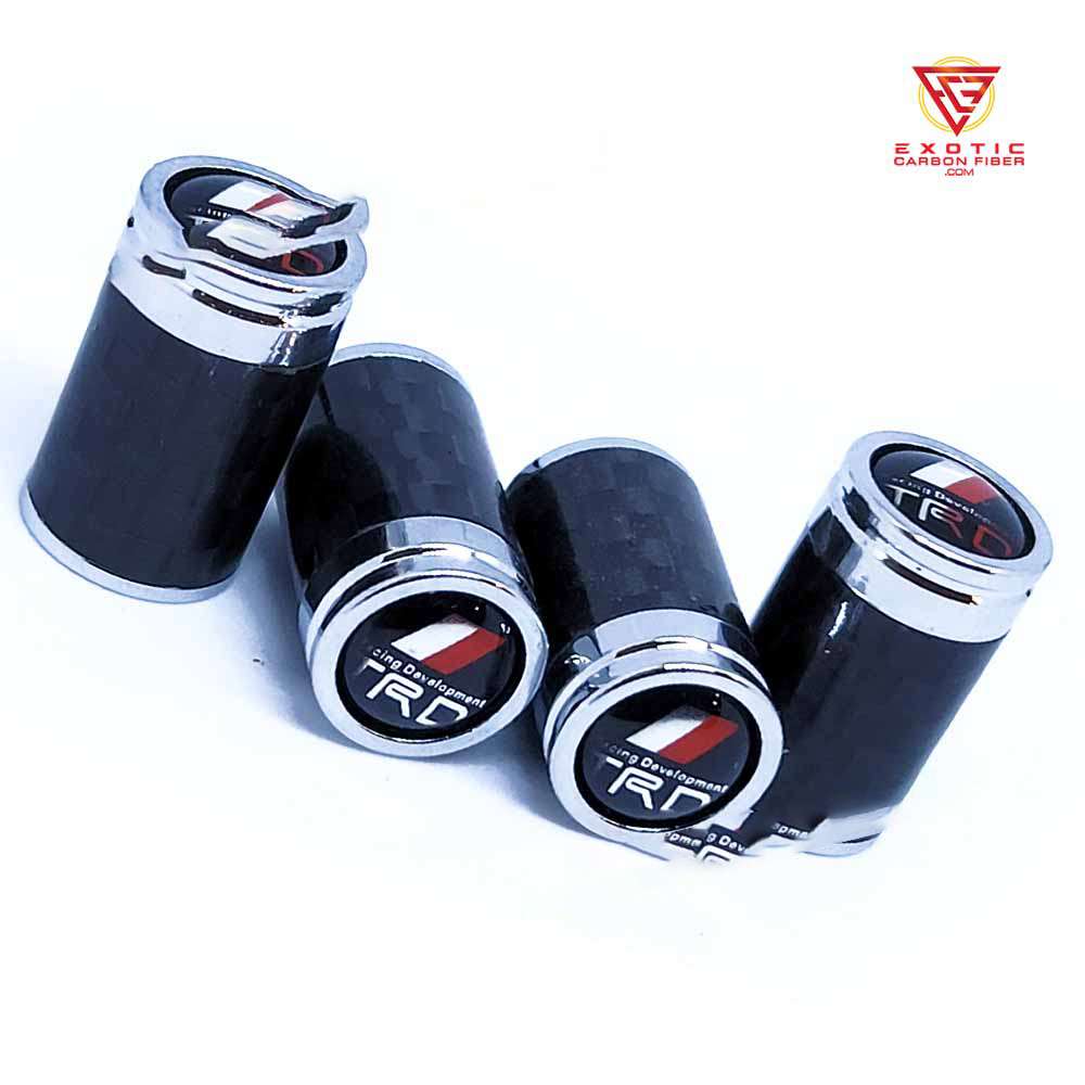 Toyota TRD Tire Valve Caps Red Logo