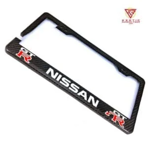 LP067z_Nissan_GTR_White_Text_Plate_Frame