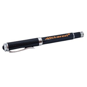 Mclaren Volcano Orange Text Real Carbon Fiber Ballpoint Pen Exotic Carbon Fiber