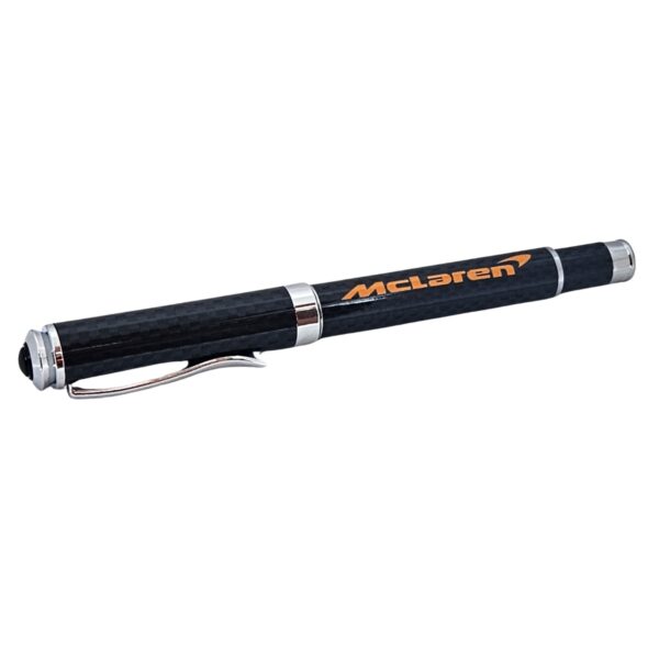 McLaren Volcano Orange Text Real Carbon Fiber Ballpoint Pen