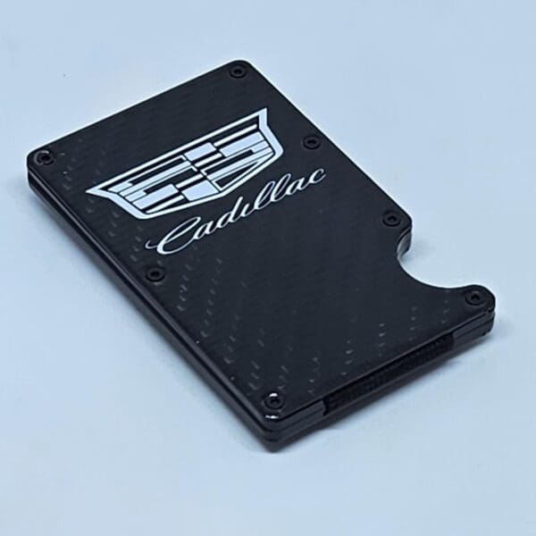 Cadillac Black & White Logo Carbon Fiber