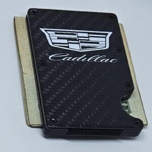 Cadillac Black & White Logo Carbon Fiber