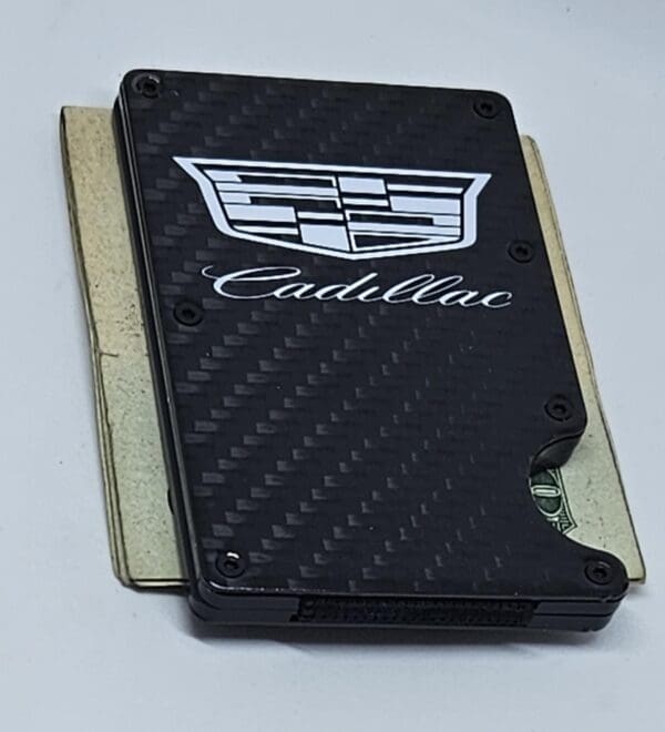 Cadillac Black & White Logo Carbon Fiber