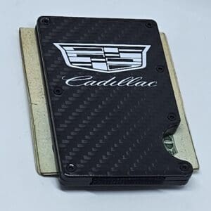 Cadillac Black & White Logo Carbon Fiber