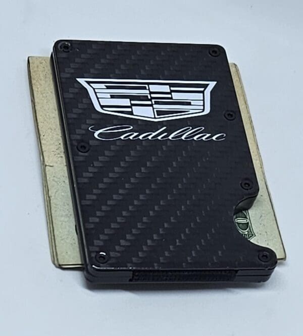 Cadillac Black & White Logo Carbon Fiber