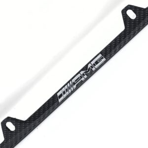 AMG Frame 4H Silver Corner Logos Exotic Carbon Fiber