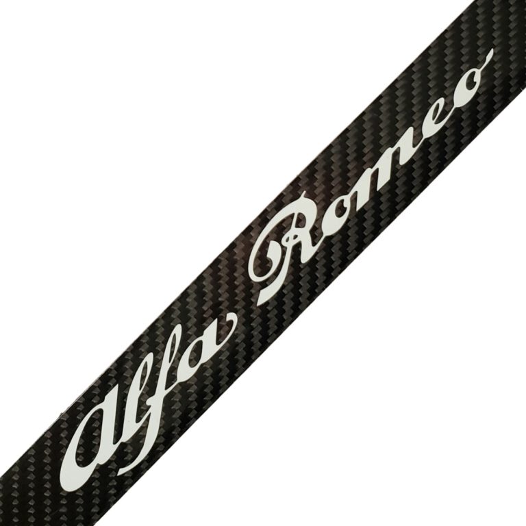 Alfa Romeo Frame – White Script Only Exotic Carbon Fiber