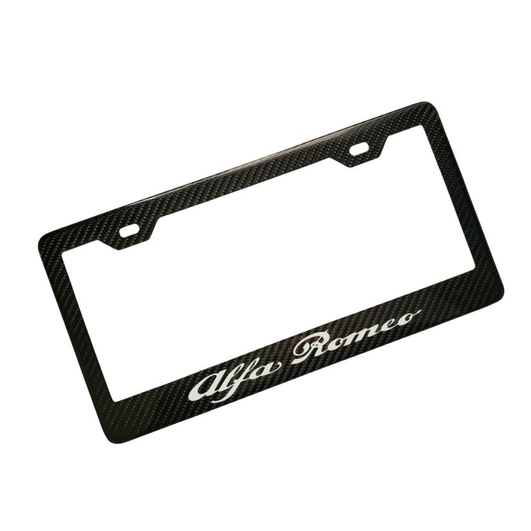 Alfa Romeo Frame – White Script Only Exotic Carbon Fiber
