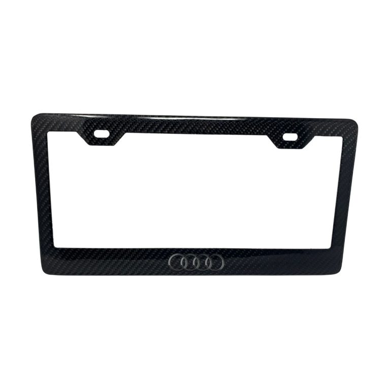 Audi License Frame Silver Rings Only Exotic Carbon fiber