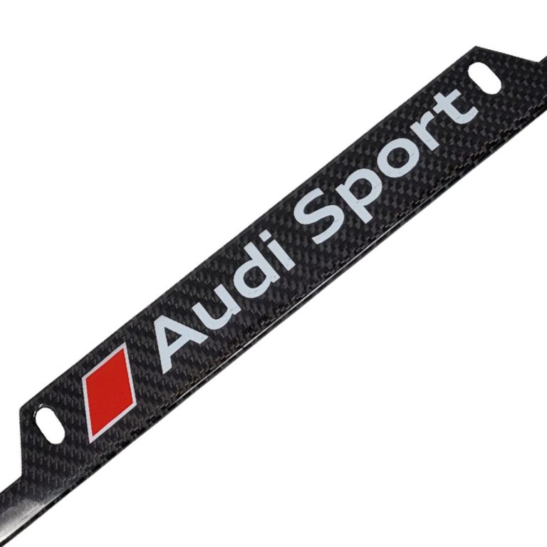 Audi Sport 4H License Frame Thick Exotic Carbon Fiber