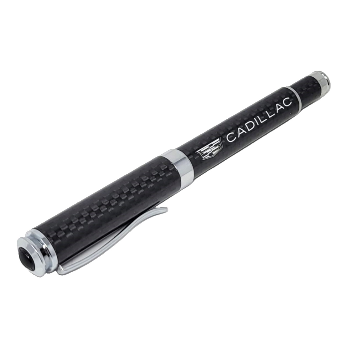 Cadillac Text with Black / White Logo Carbon Fiber Pen - Exotic