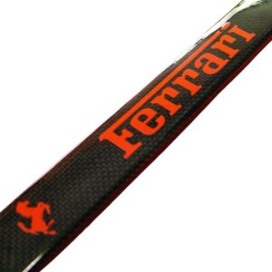 Ferrari License Frame Shields and Red Text Exotic Carbon Fiber
