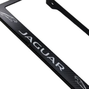 Jaguar Frame- White Text and Outline Logos Exotic Carbon Fiber