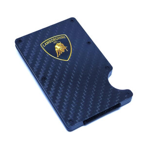 Lamborghini Credit Card Money Clip Gold Shield Exotic Carbon Fiber