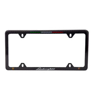 Lamborghini 4H Frame White Italian Stripe Shields Exotic Carbon Fiber