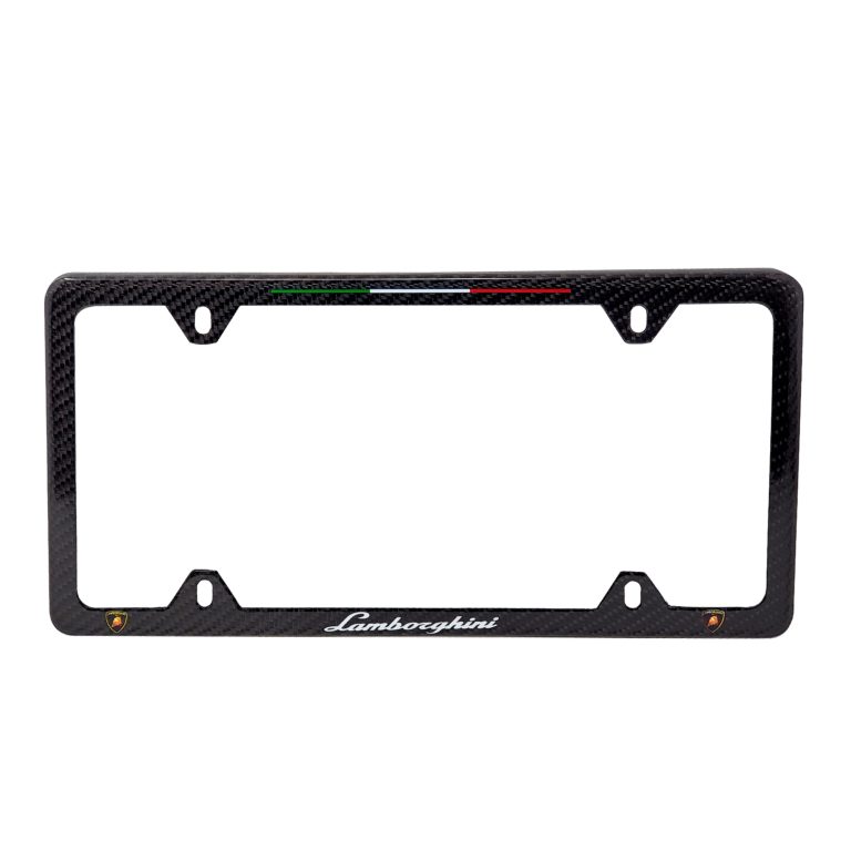 Lamborghini 4H Frame White Italian Stripe Shields Exotic Carbon Fiber