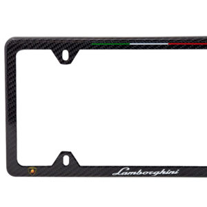 Lamborghini 4H Frame White Italian Stripe Shields Exotic Carbon Fiber