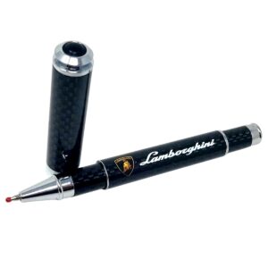 Lamborghini Carbon Fiber Pen White Script Exotic Carbon Fiber