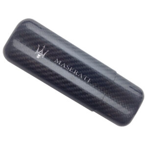 Maserati 2 Cigar Holder Silver Exotic Carbon Fiber