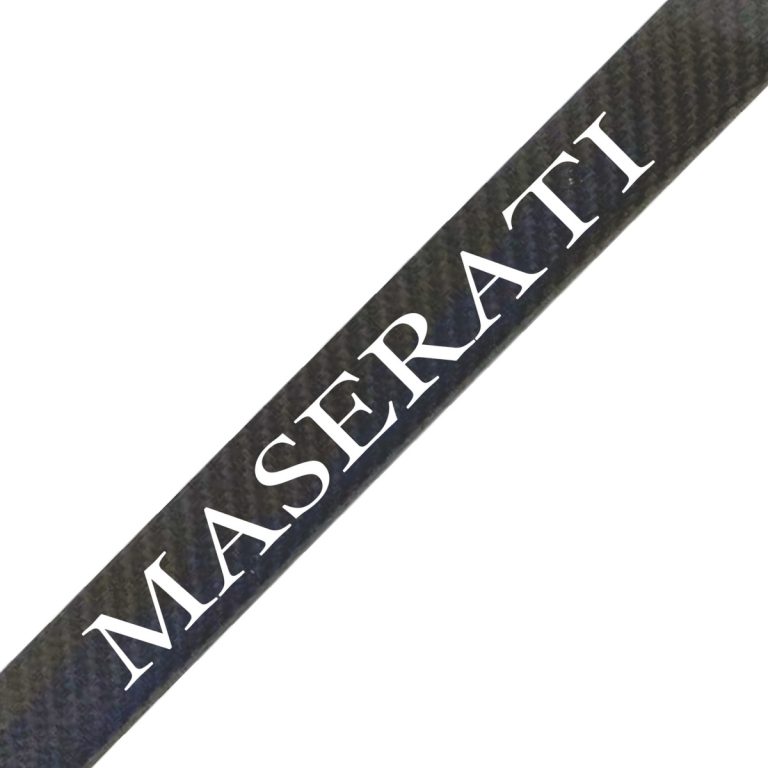Maserati License Frame White Text Only Exotic Carbon Fiber
