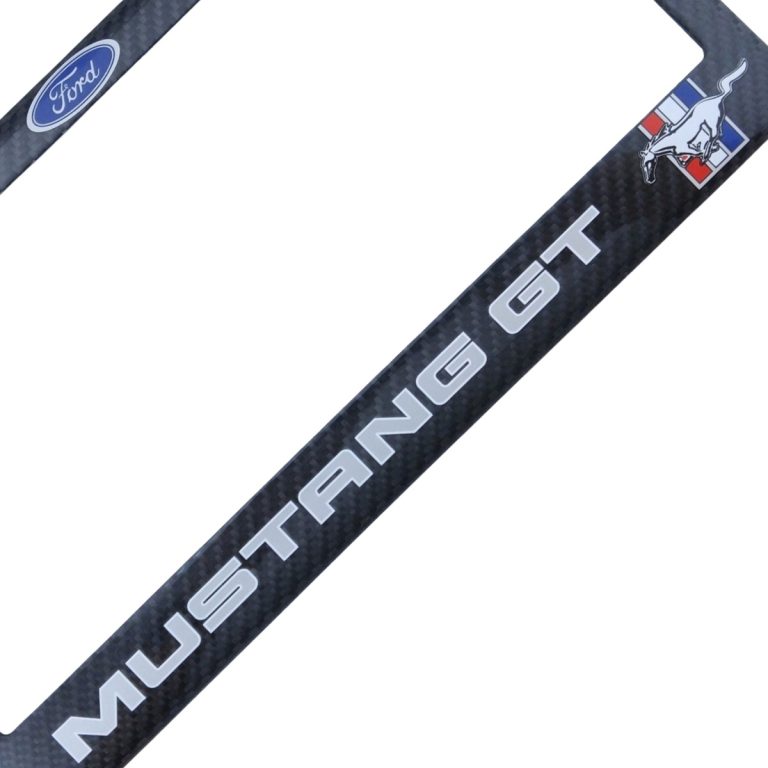 Mustang GT Frame- Silver & Stallion Logo Exotic Carbon Fiber