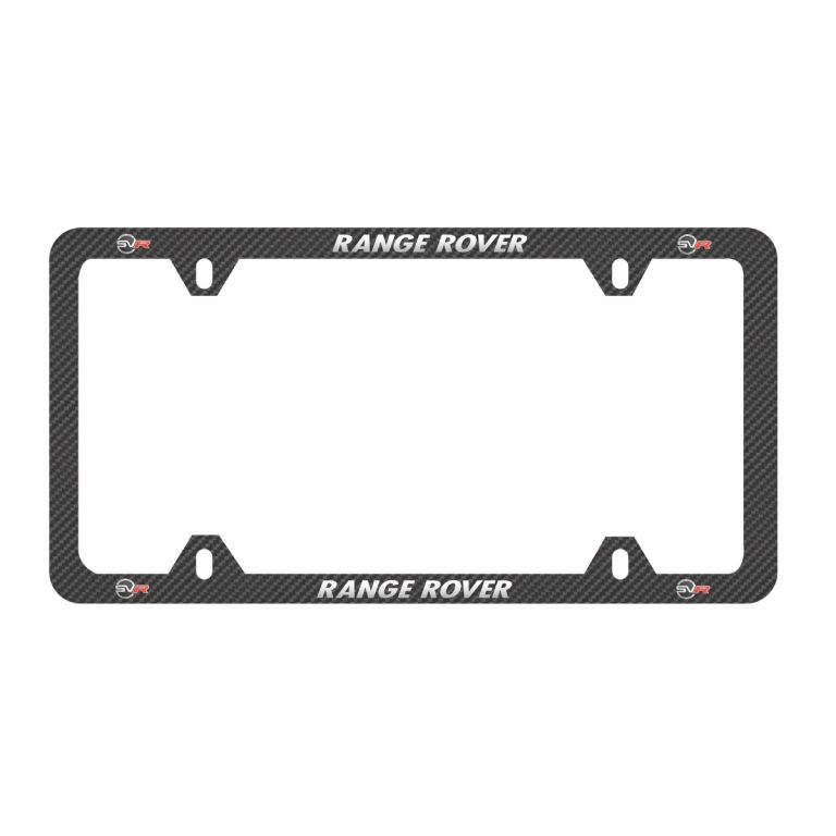 Range Rover SVR License Frame 4H Double Logos Exotic Carbon Fiber