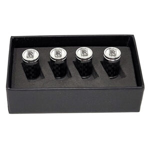 Rolls Royce Valve Caps White Background Exotic Carbon Fiber
