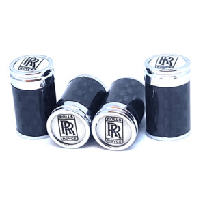 Rolls Royce Valve Caps White Background Exotic Carbon Fiber