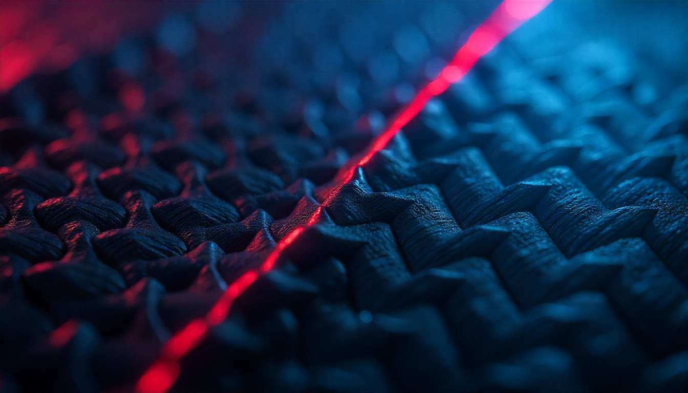 Close-up of real carbon fiber showing both glossy and matte finishes with detailed weave texture and premium automotive styling.