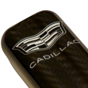 Cadillac Double Cigar Holder Black / White Logo in Carbon Fiber Exotic Carbon Fiber